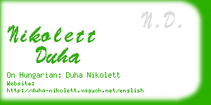 nikolett duha business card